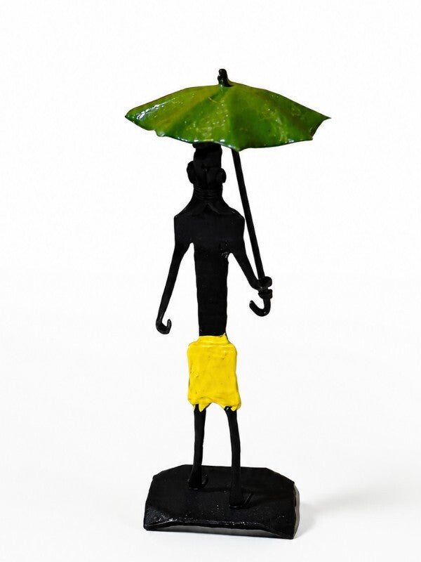 Sthula's Handmade Umbrella Lady Metal Figurine