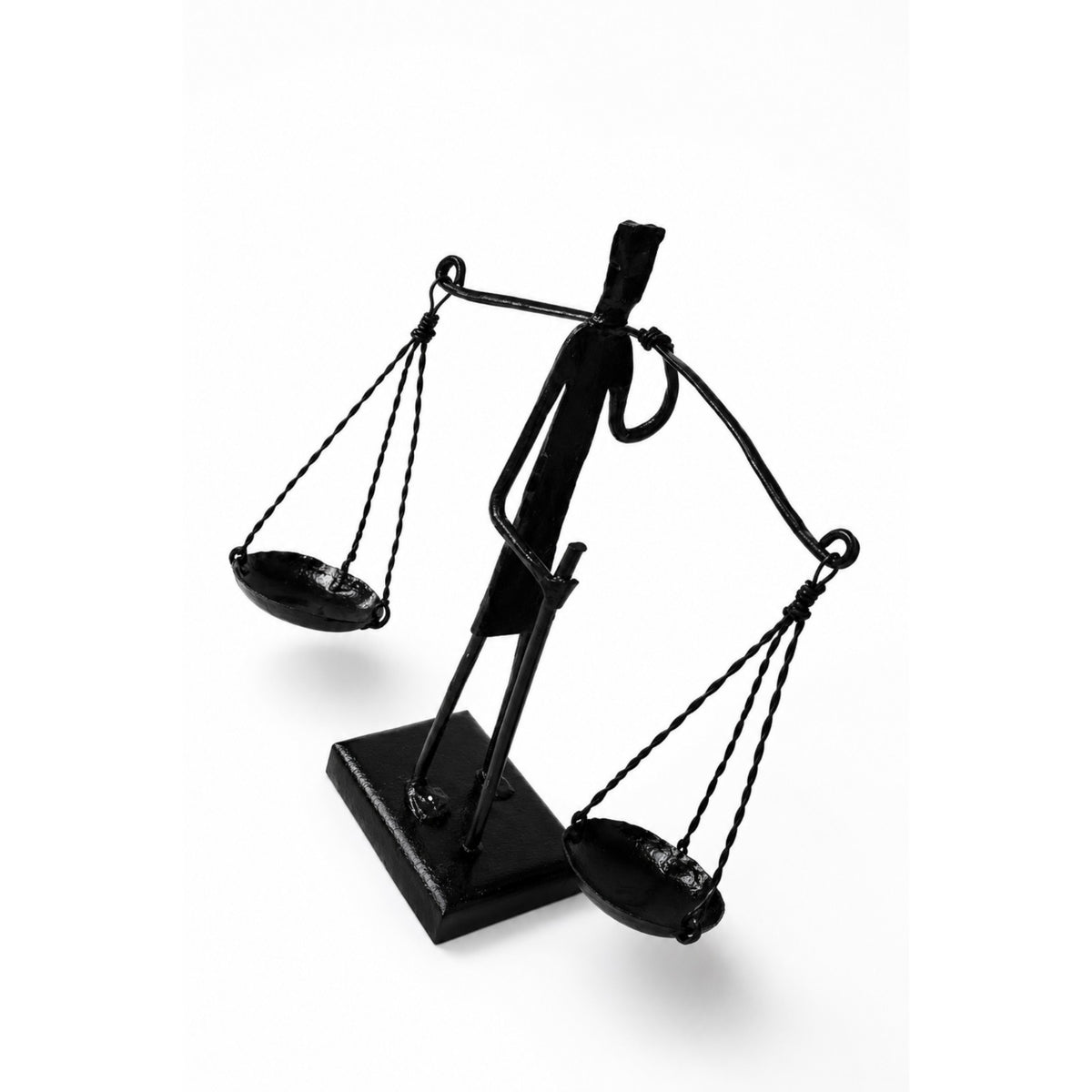 Sthula's Handmade Black Metal Balance Scale Showpiece