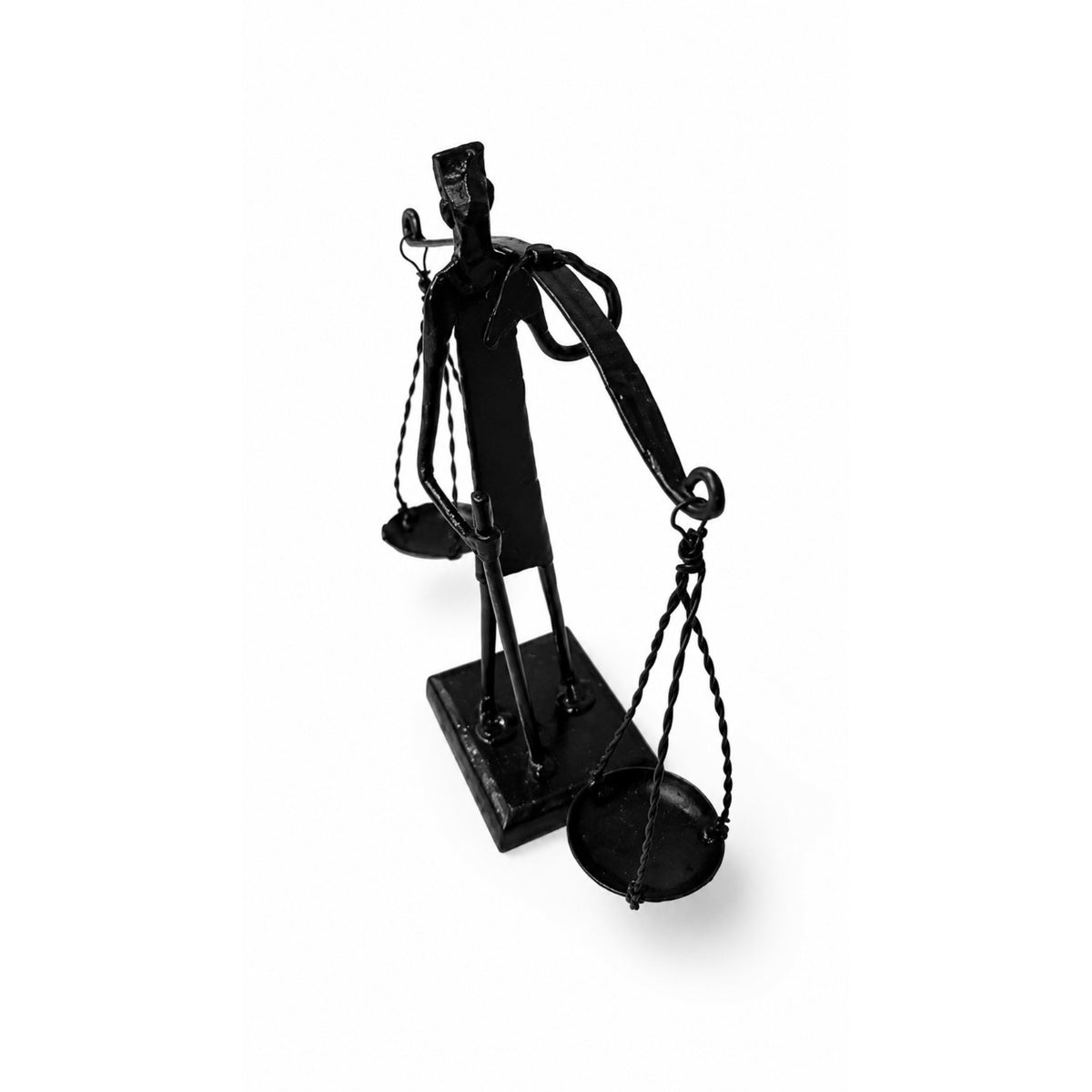 Sthula's Handmade Black Metal Balance Scale Showpiece