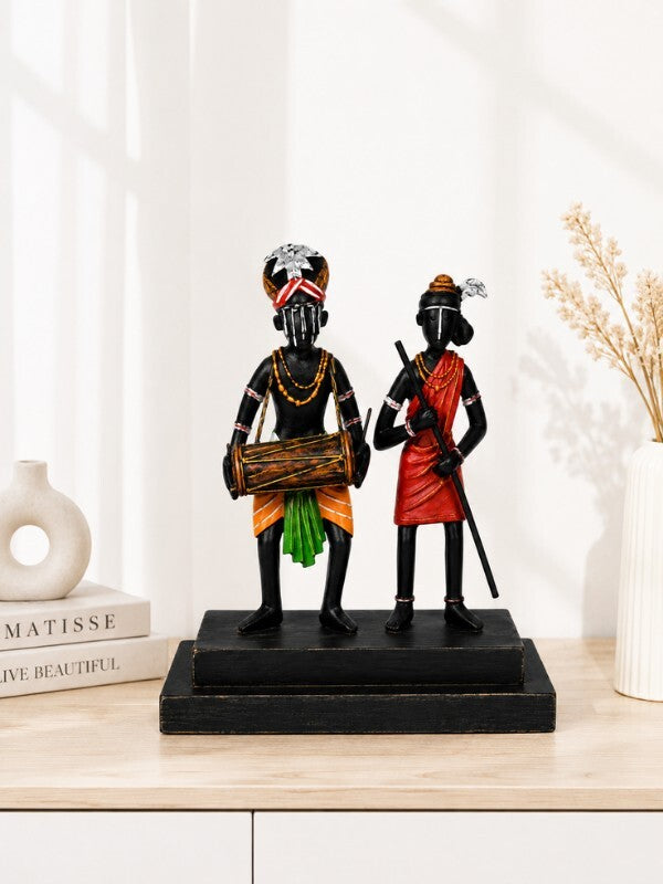 Sthula's Handmade Tribal Musician Couple Figurine