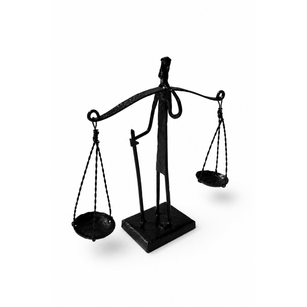 Sthula's Handmade Black Metal Balance Scale Showpiece