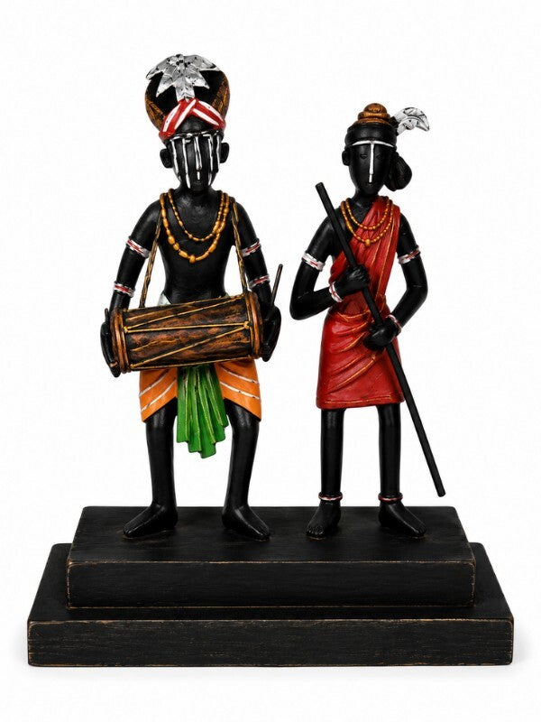 Sthula's Handmade Tribal Musician Couple Figurine