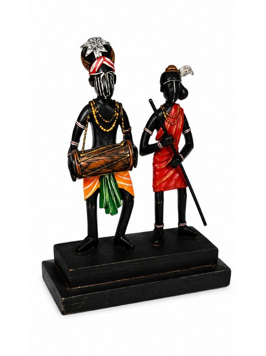 Sthula's Handmade Tribal Musician Couple Figurine