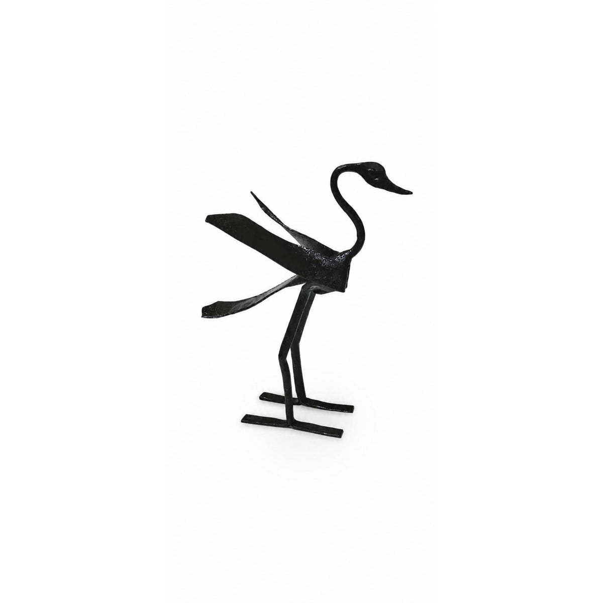 Sthula's Handmade Black Metal Swan Figurine