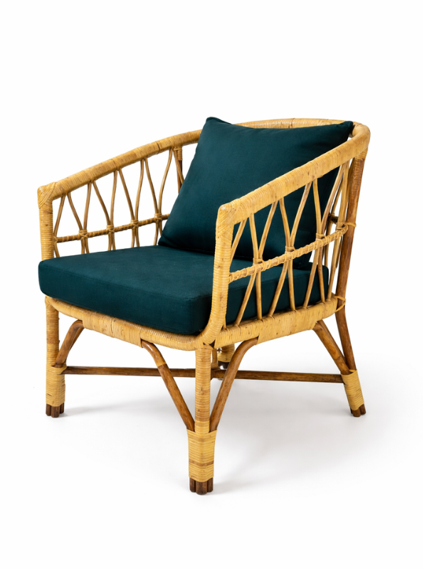 Sthula's Natural Brown Rattan Lounge Chair