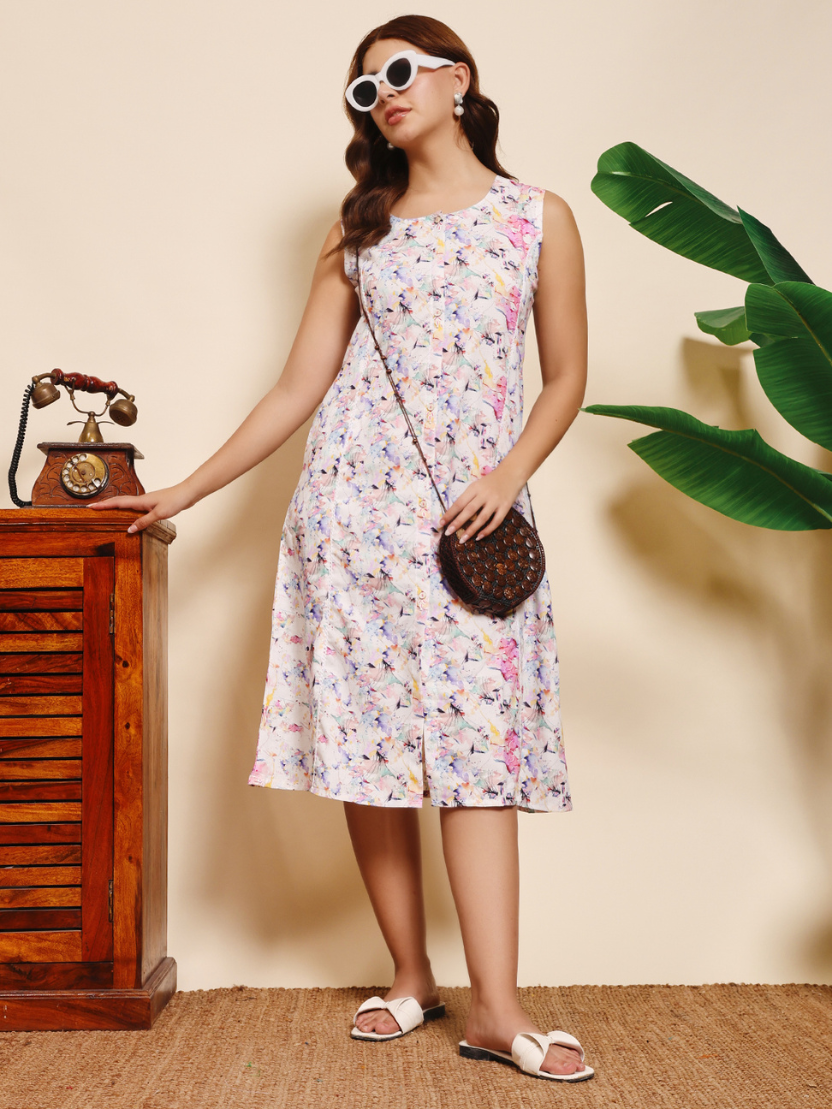 Sthula's Multicolor Cotton Dress