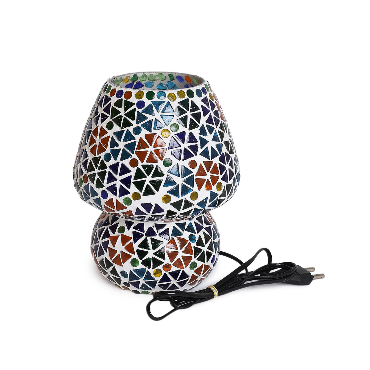 Sthula's Mosaic Decorative Table Lamp – Multicolor, Glass