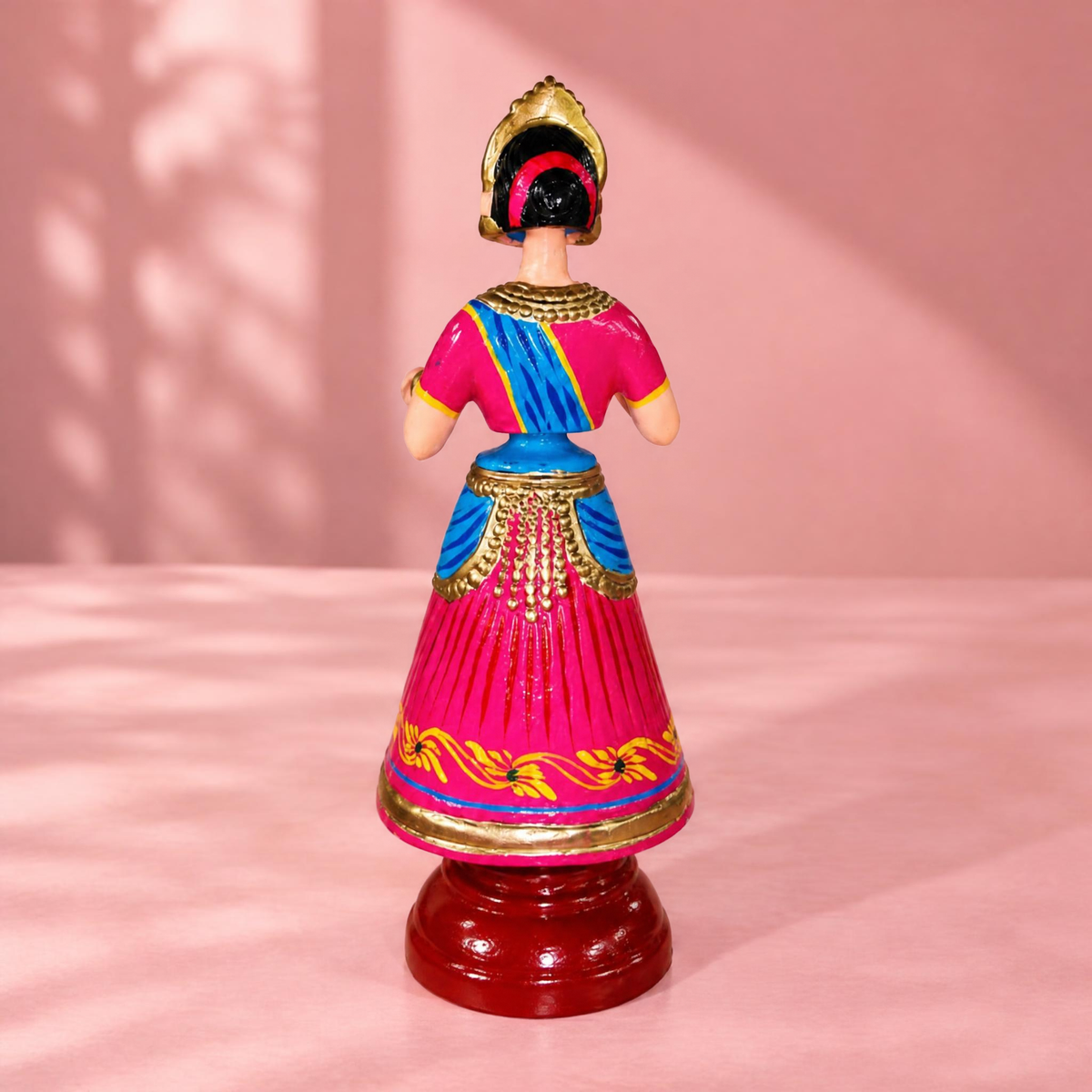 Sthula's Multicolor Traditional Folk Dancer Metal Figurine