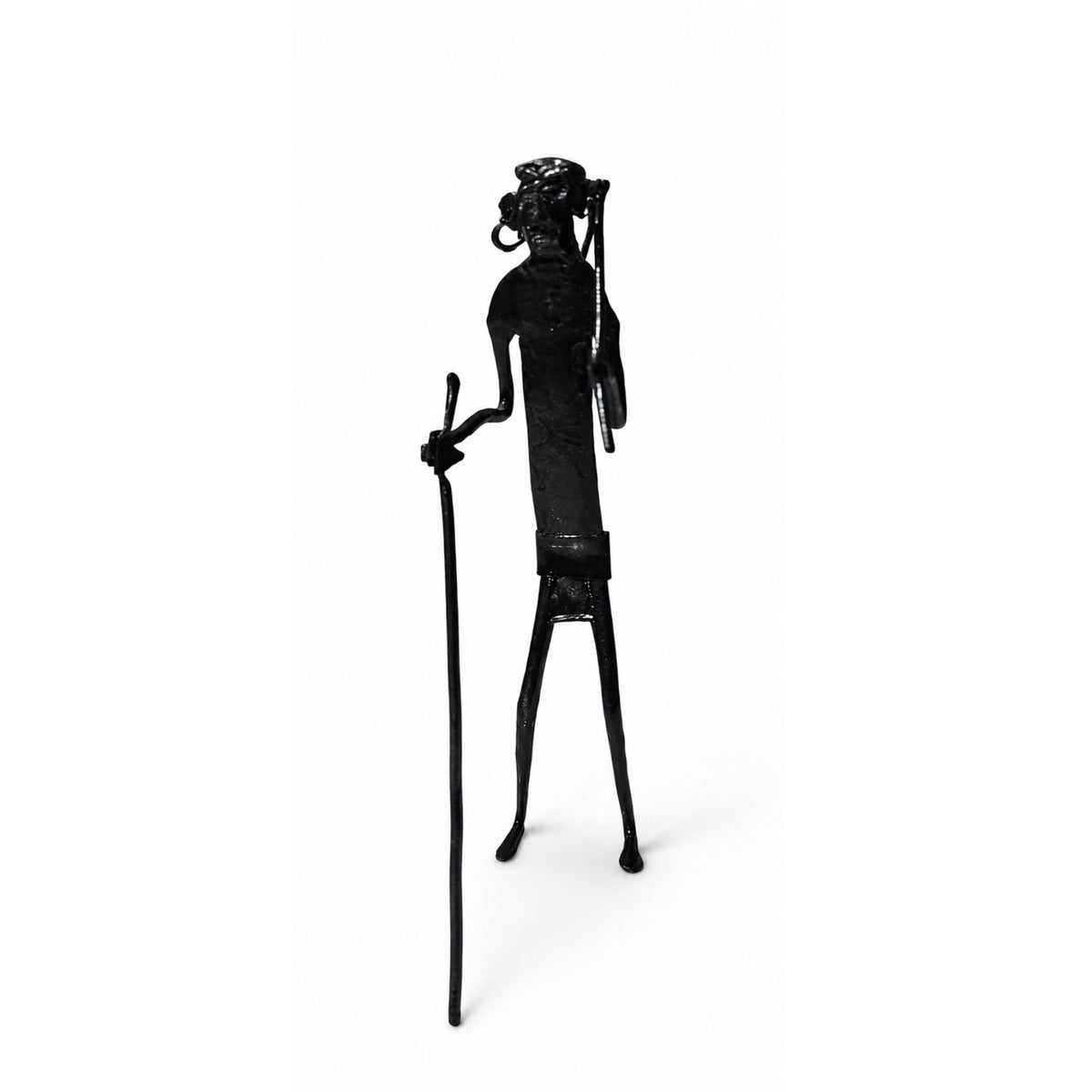 Sthula's  Handmade Black Metal Tribal Man Figurine