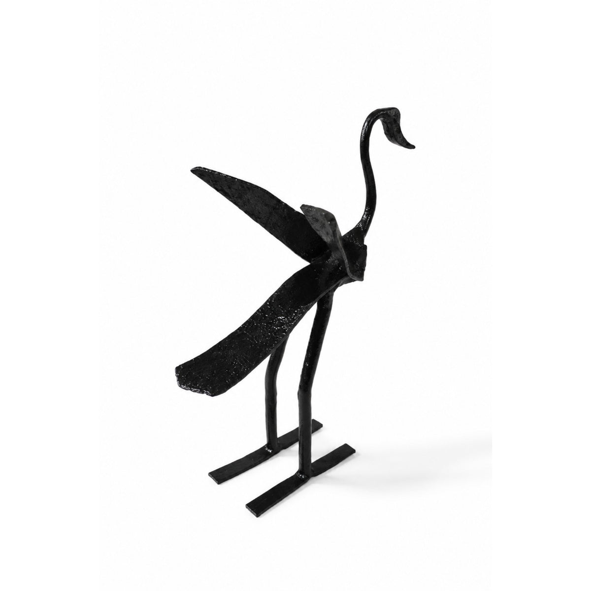 Sthula's Handmade Black Metal Swan Figurine