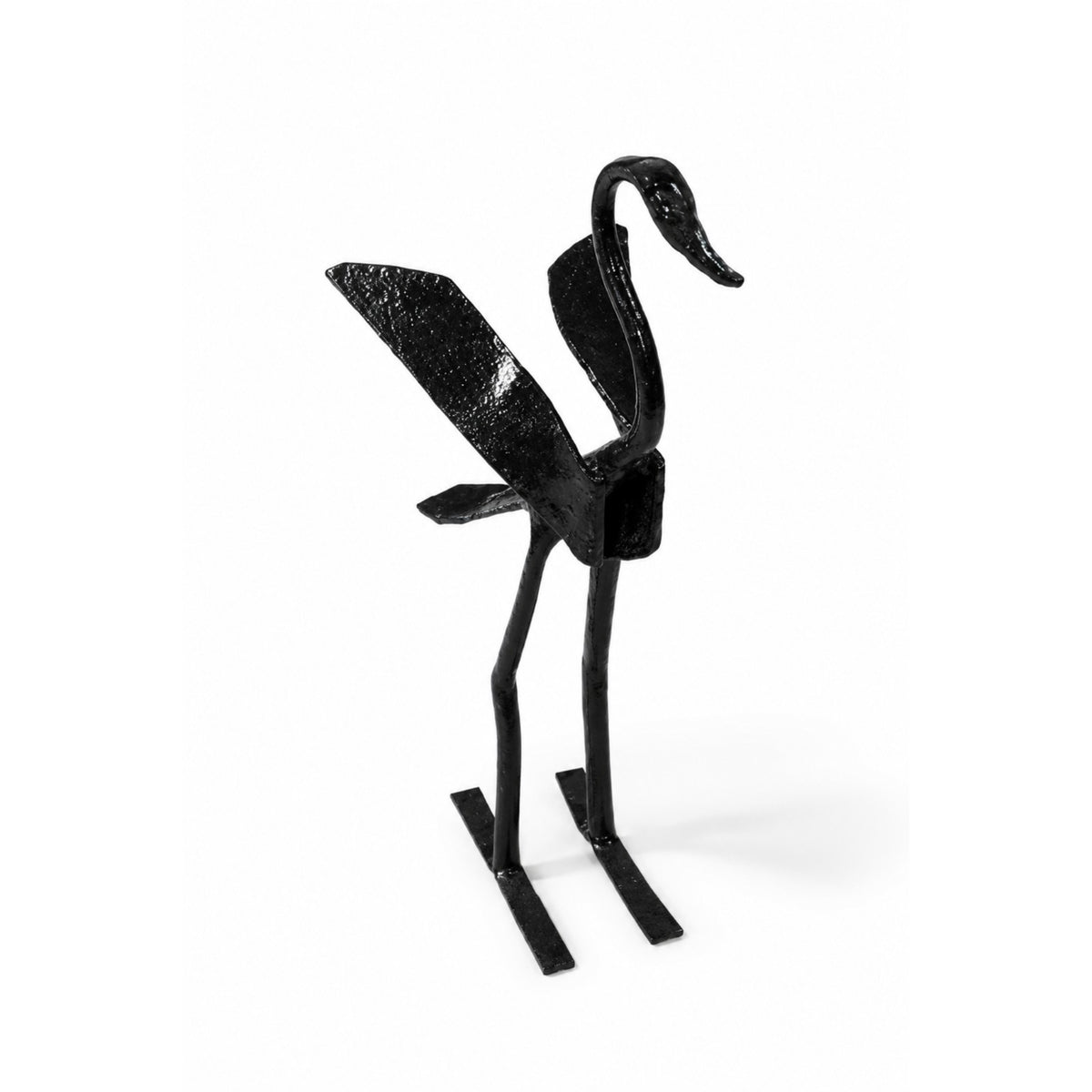 Sthula's Handmade Black Metal Swan Figurine