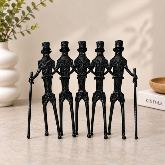 Sthula's Handmade Black Metal Tribal Group Figurine