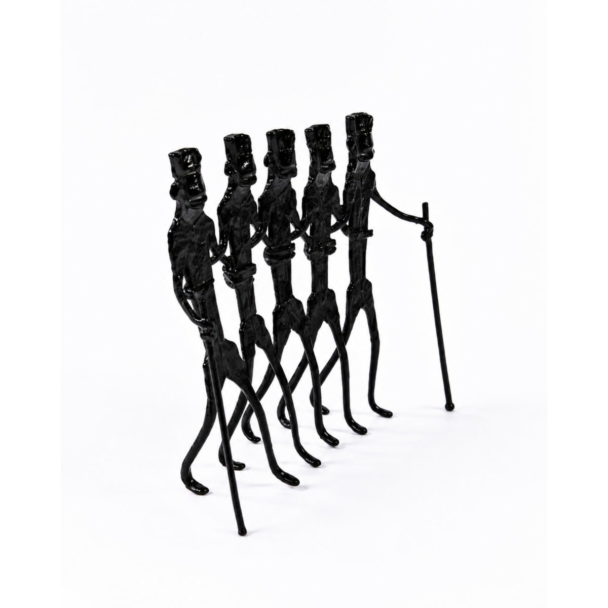 Sthula's Handmade Black Metal Tribal Group Figurine