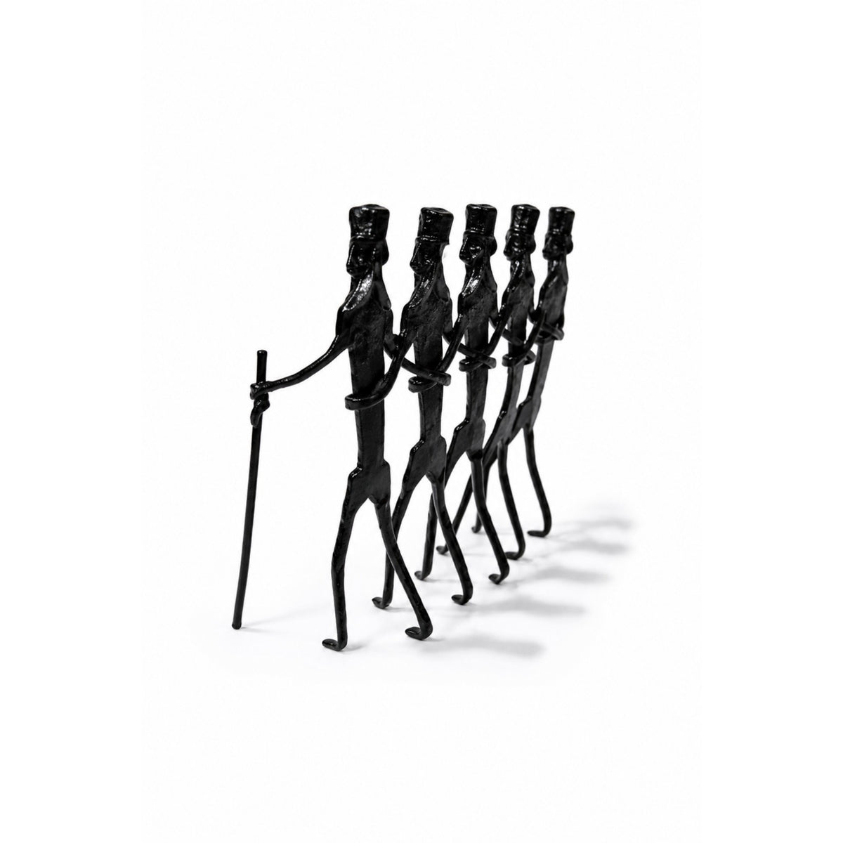Sthula's Handmade Black Metal Tribal Group Figurine