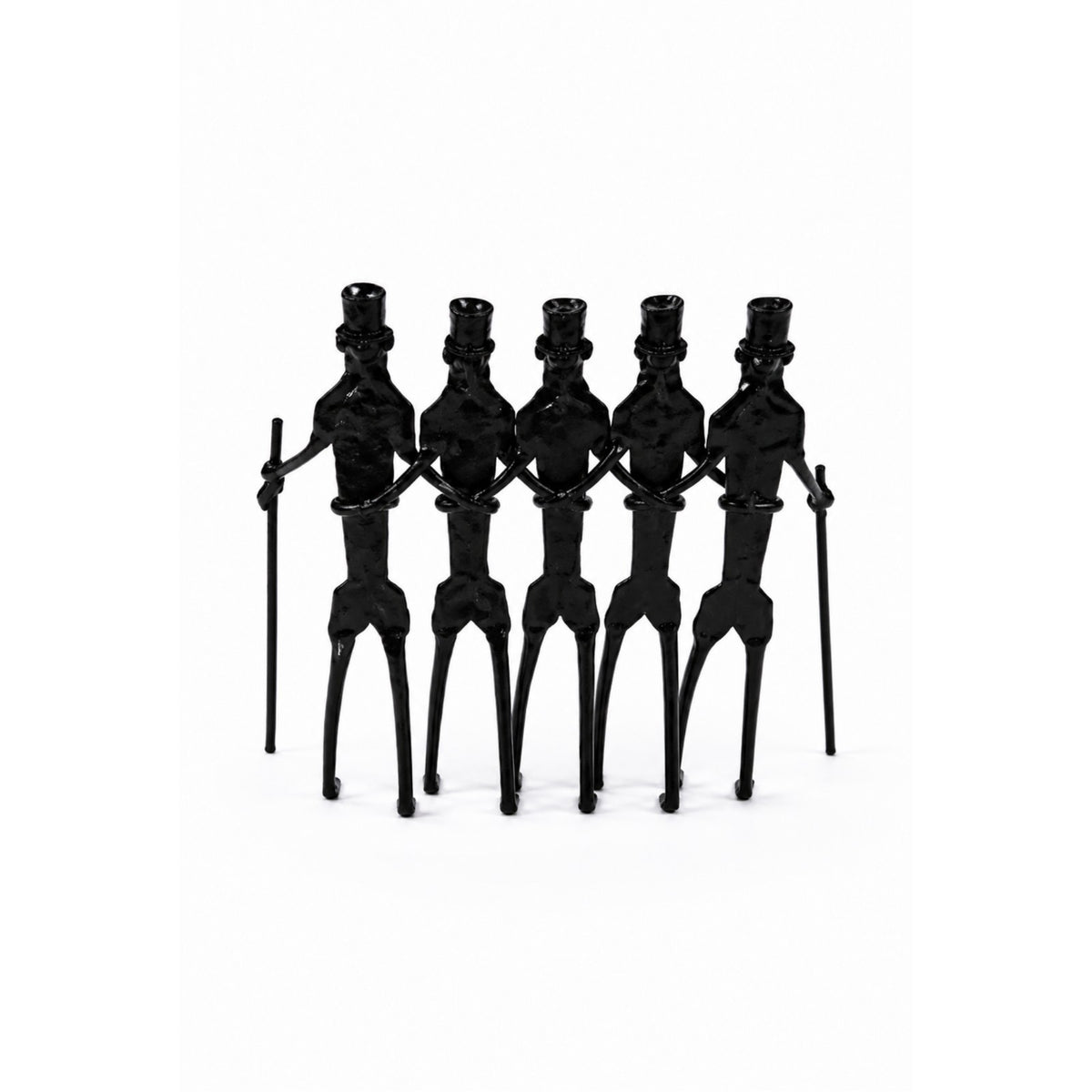 Sthula's Handmade Black Metal Tribal Group Figurine