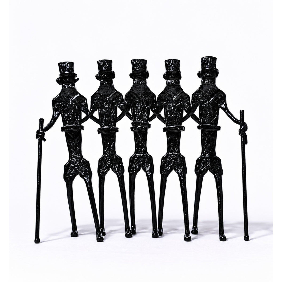 Sthula's Handmade Black Metal Tribal Group Figurine