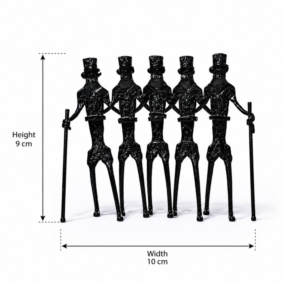 Sthula's Handmade Black Metal Tribal Group Figurine