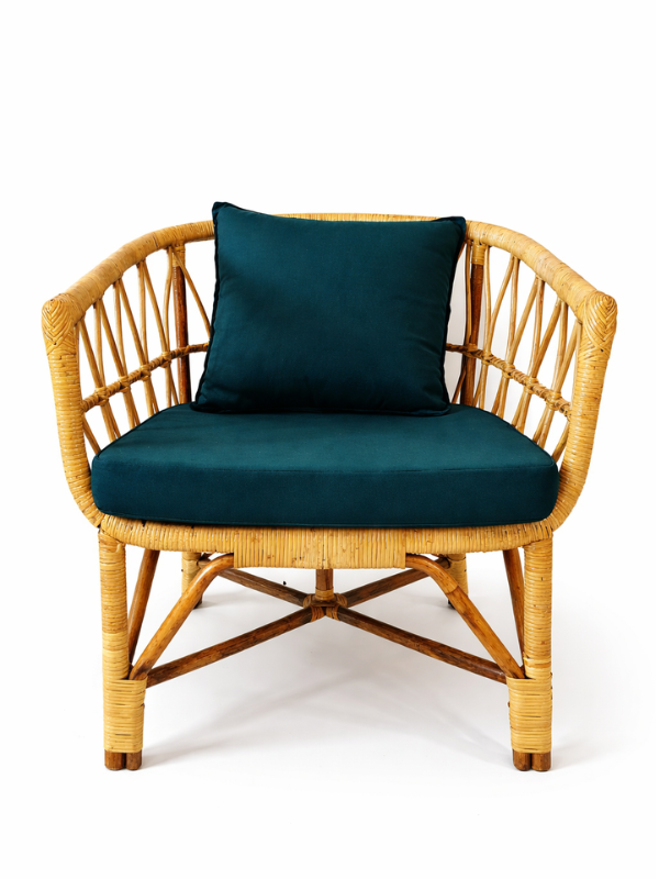 Sthula's Natural Brown Rattan Lounge Chair