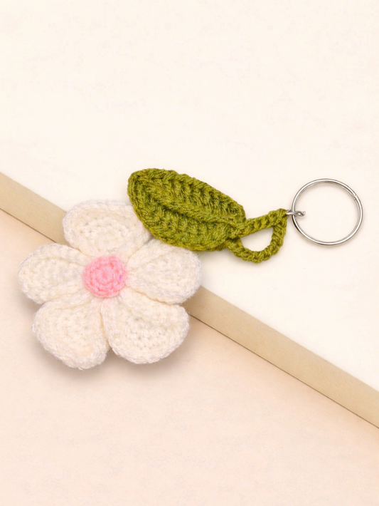 Sthula's Handmade Floral Wool Keyring