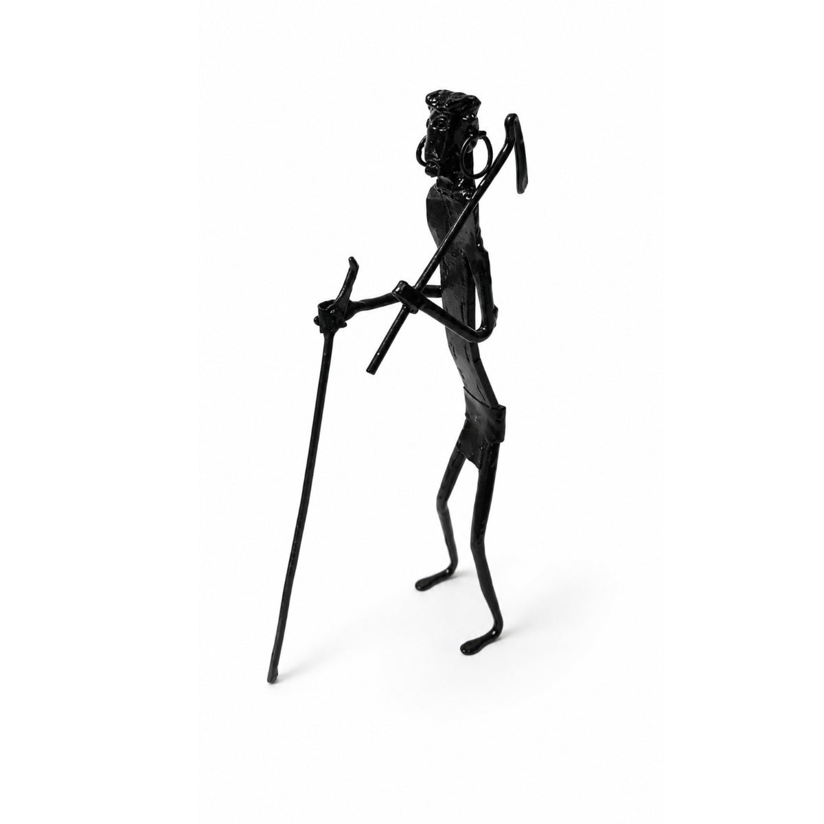 Sthula's  Handmade Black Metal Tribal Man Figurine