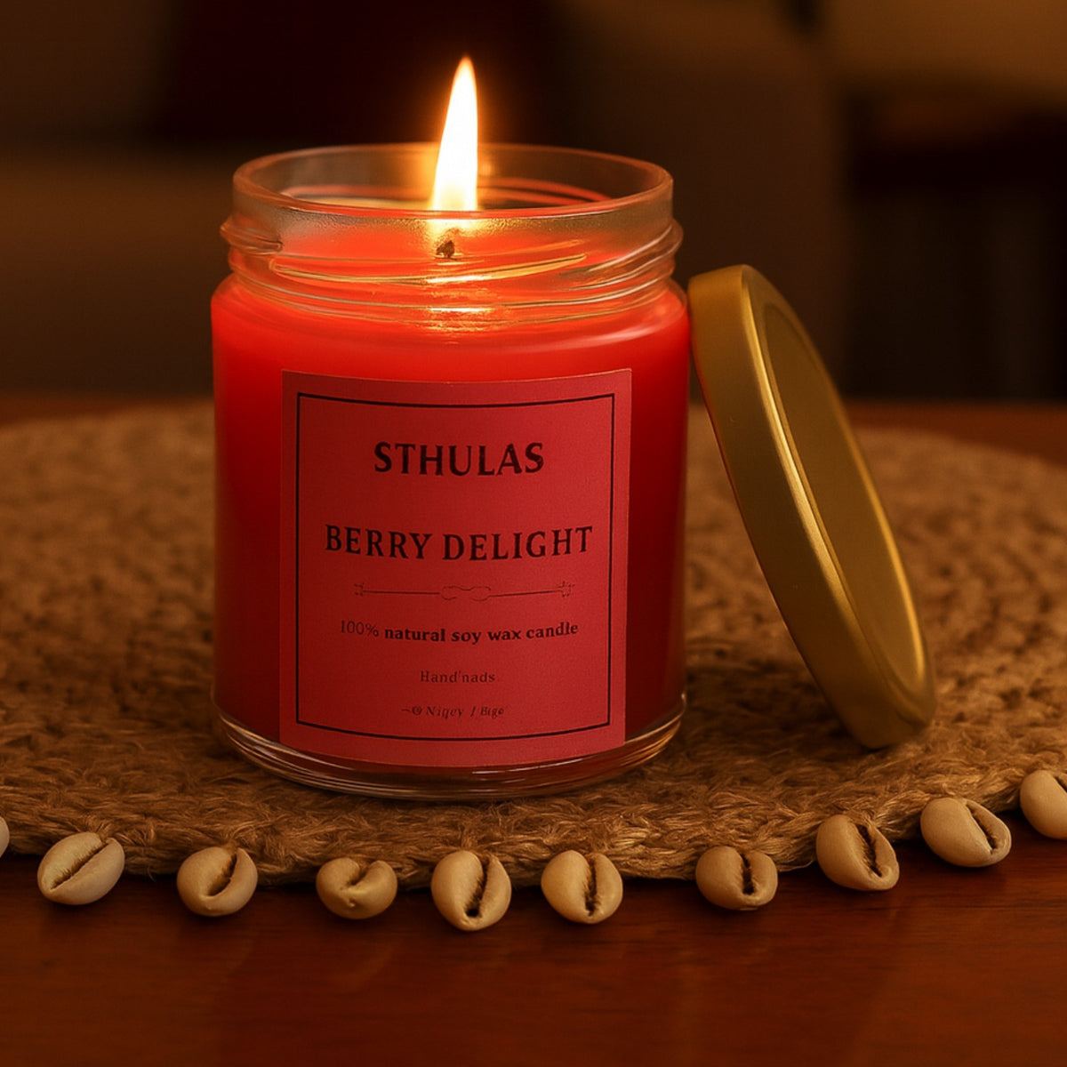 Sthula's  Berry Delight Scented Soy Wax Candle