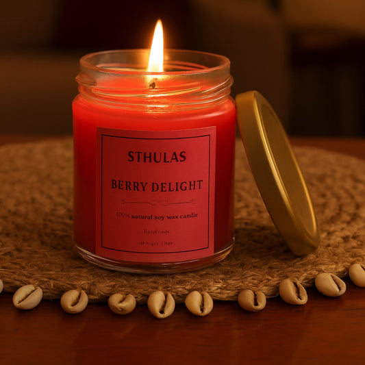 Sthula's  Berry Delight Scented Soy Wax Candle