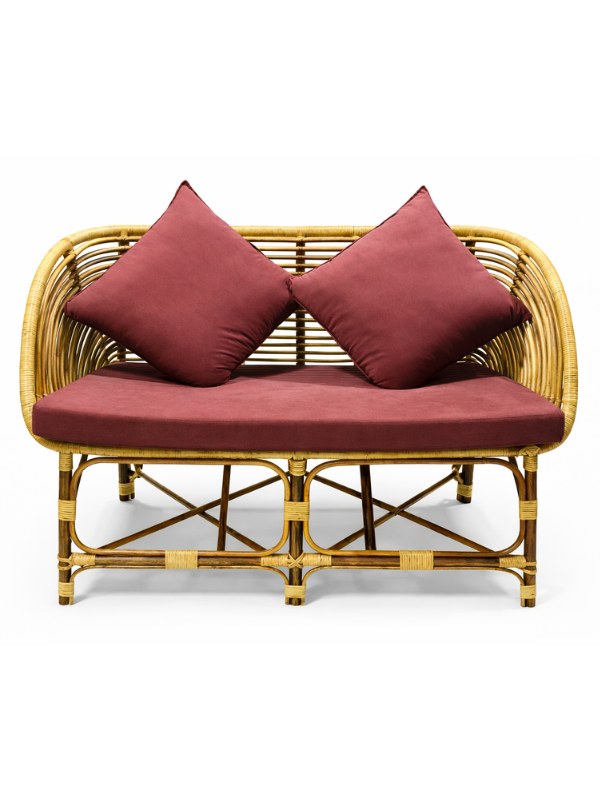 Sthula's Natural Brown Rattan 2 Seater Sofa