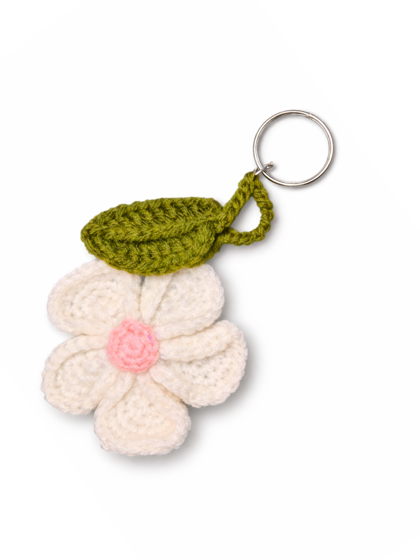 Sthula's Handmade Floral Wool Keyring