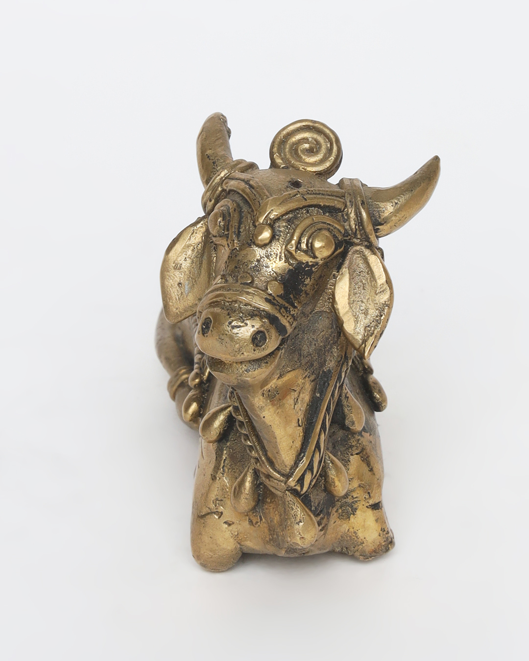 Sthula's Handcrafted Dokra Metal Cow Showpiece
