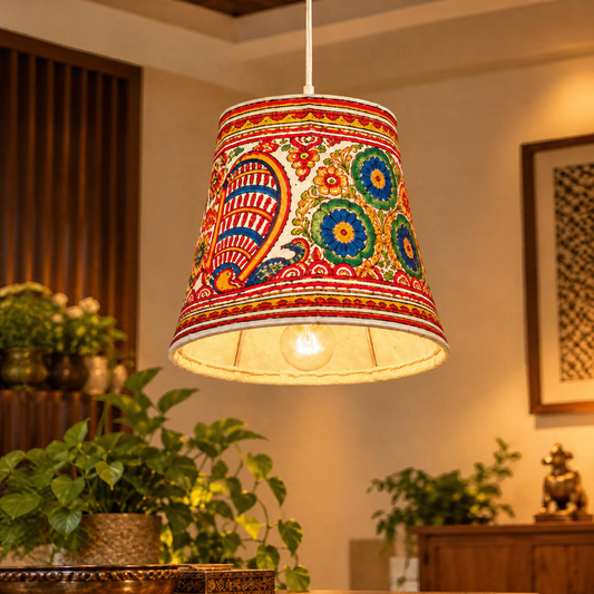 Sthula's Multicolor Peacock Floral Hanging Lamp