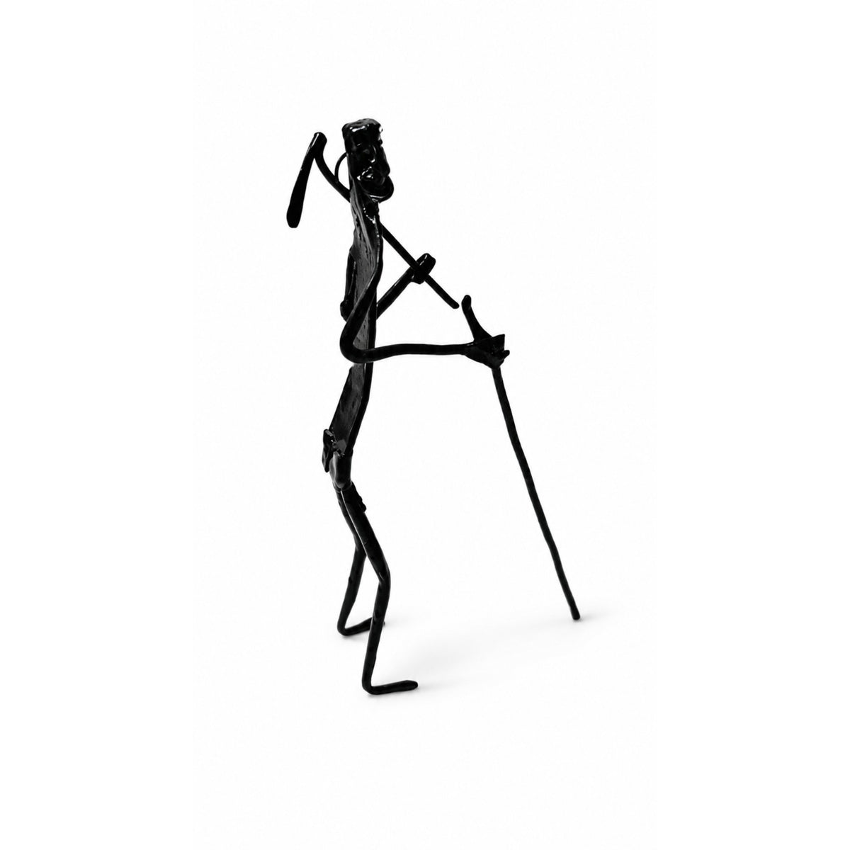 Sthula's  Handmade Black Metal Tribal Man Figurine