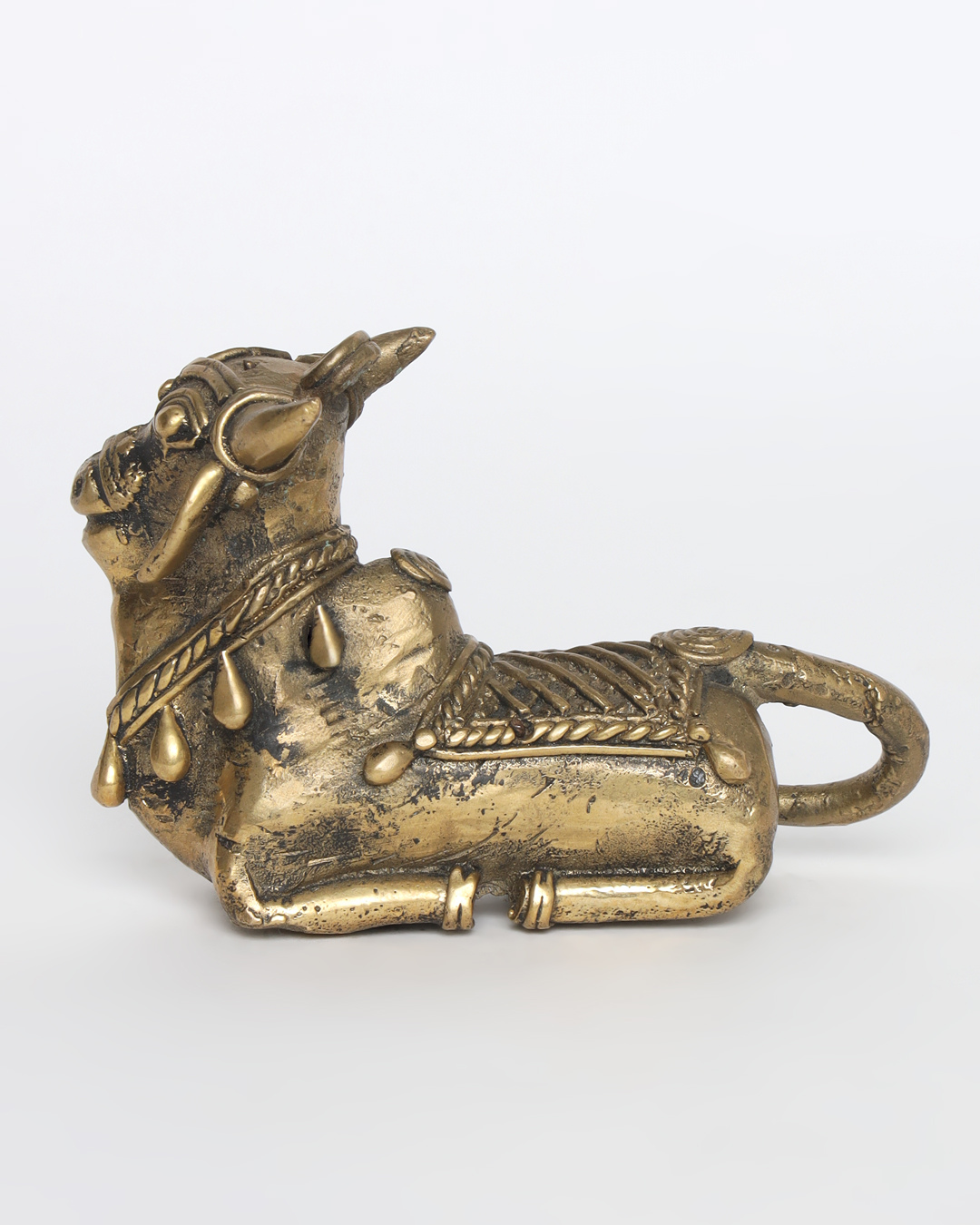 Sthula's Handcrafted Dokra Metal Cow Showpiece