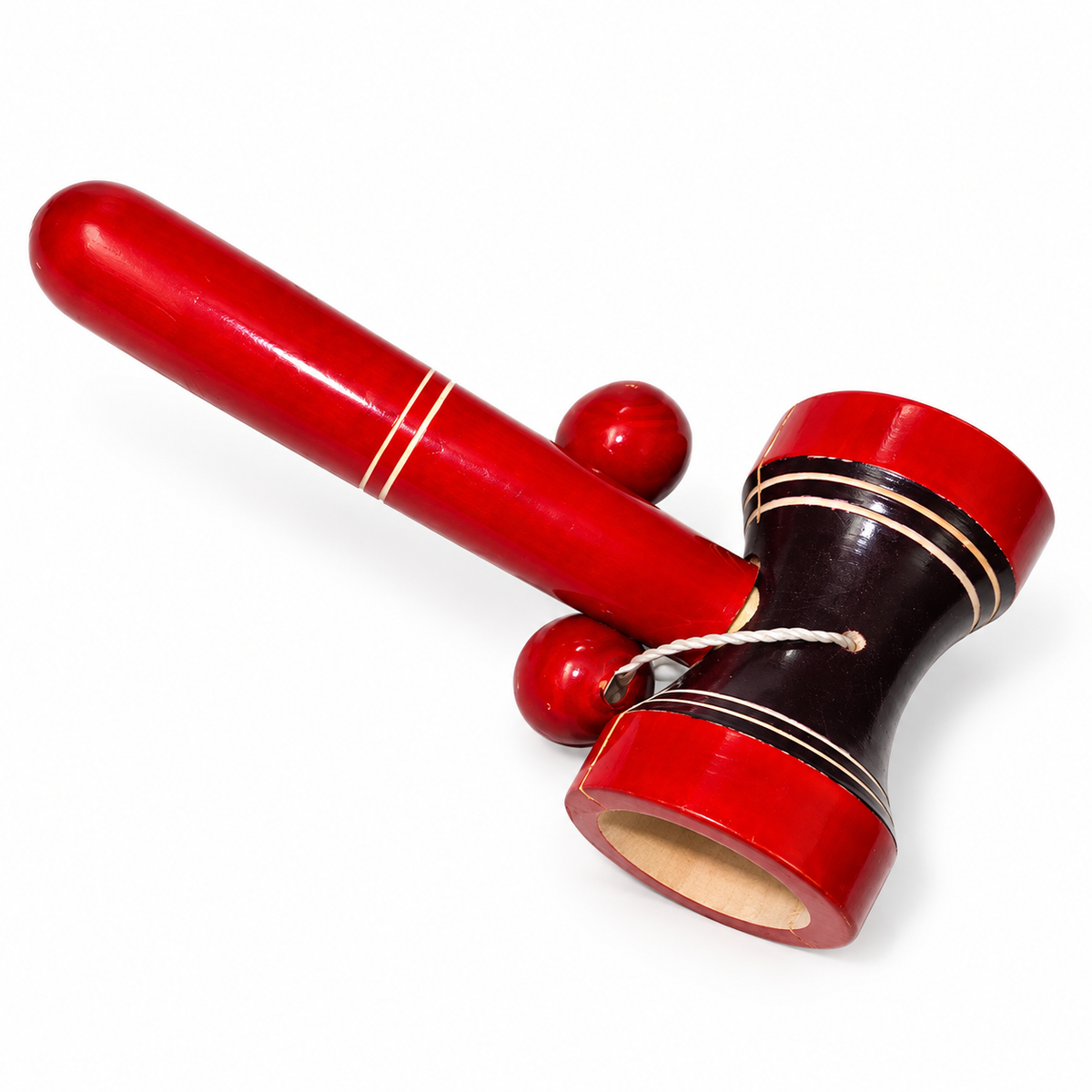 Sthulas Red Wooden Traditional Banging Toy