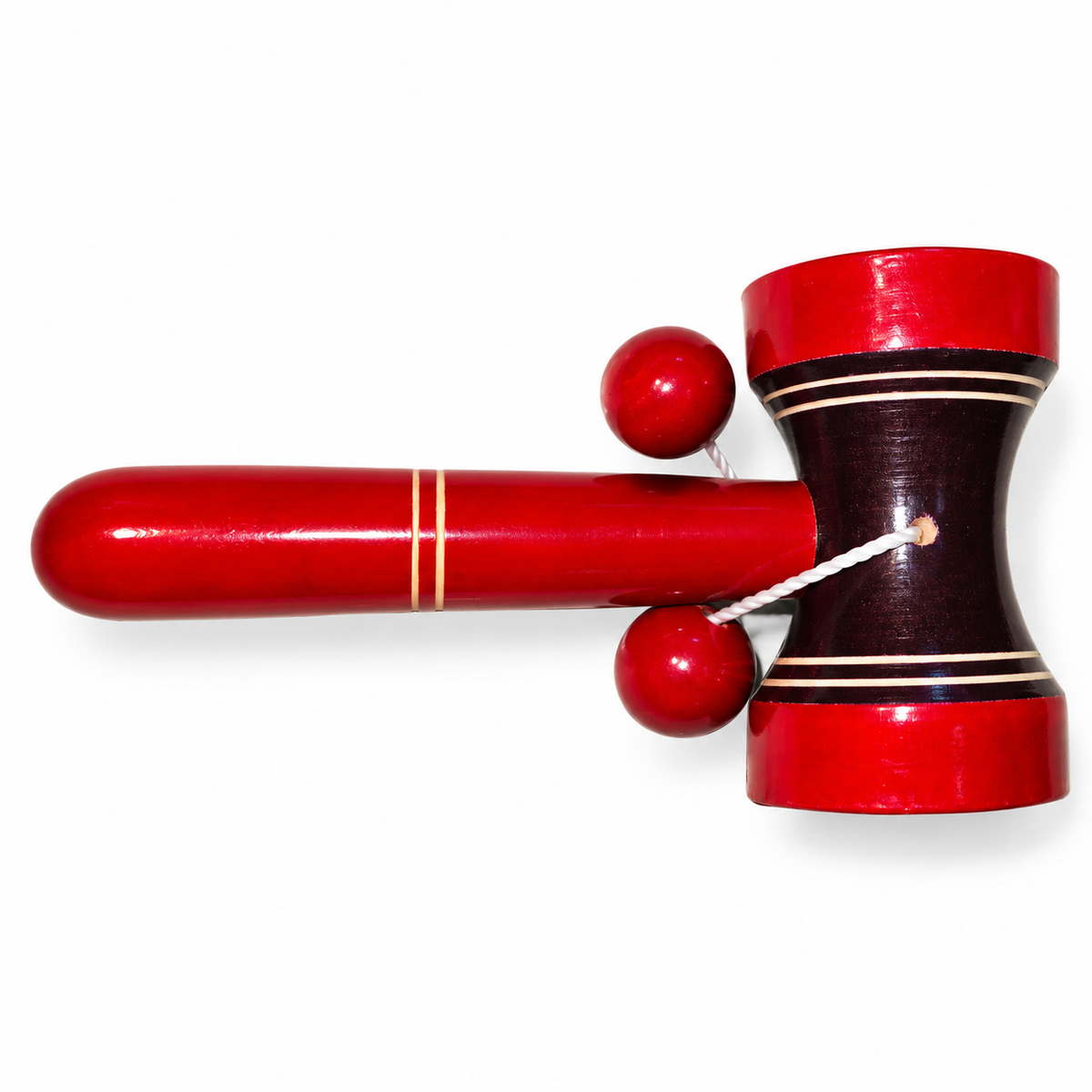 Sthulas Red Wooden Traditional Banging Toy