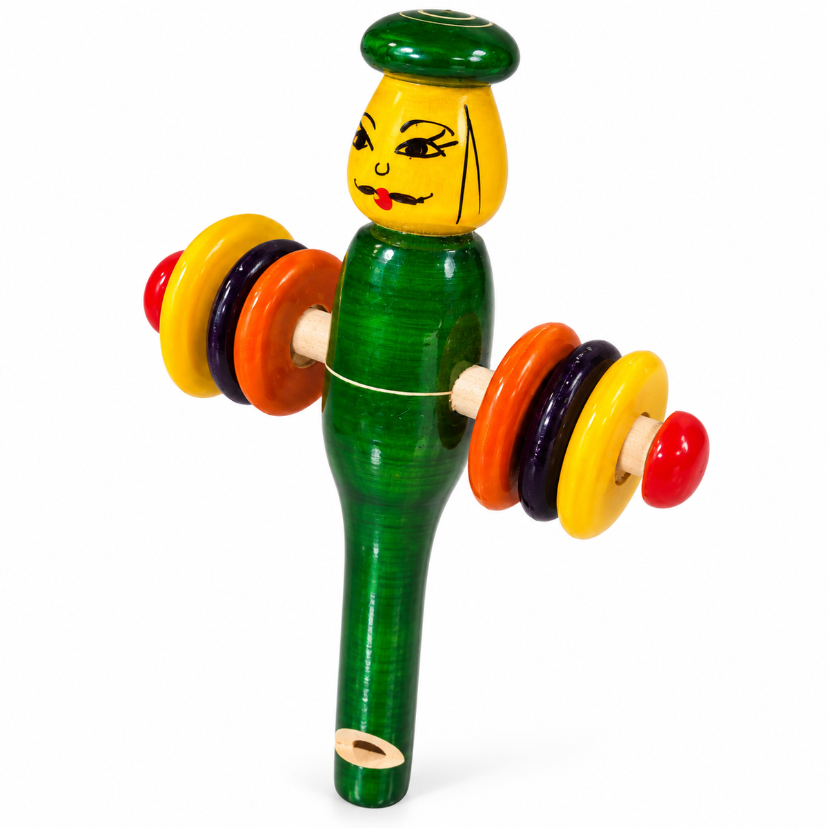 Sthulas Multicolor Wooden Traditional Doll Rattle