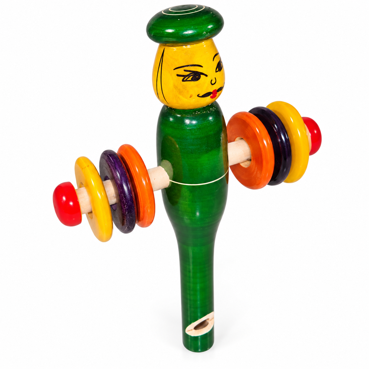 Sthulas Multicolor Wooden Traditional Doll Rattle