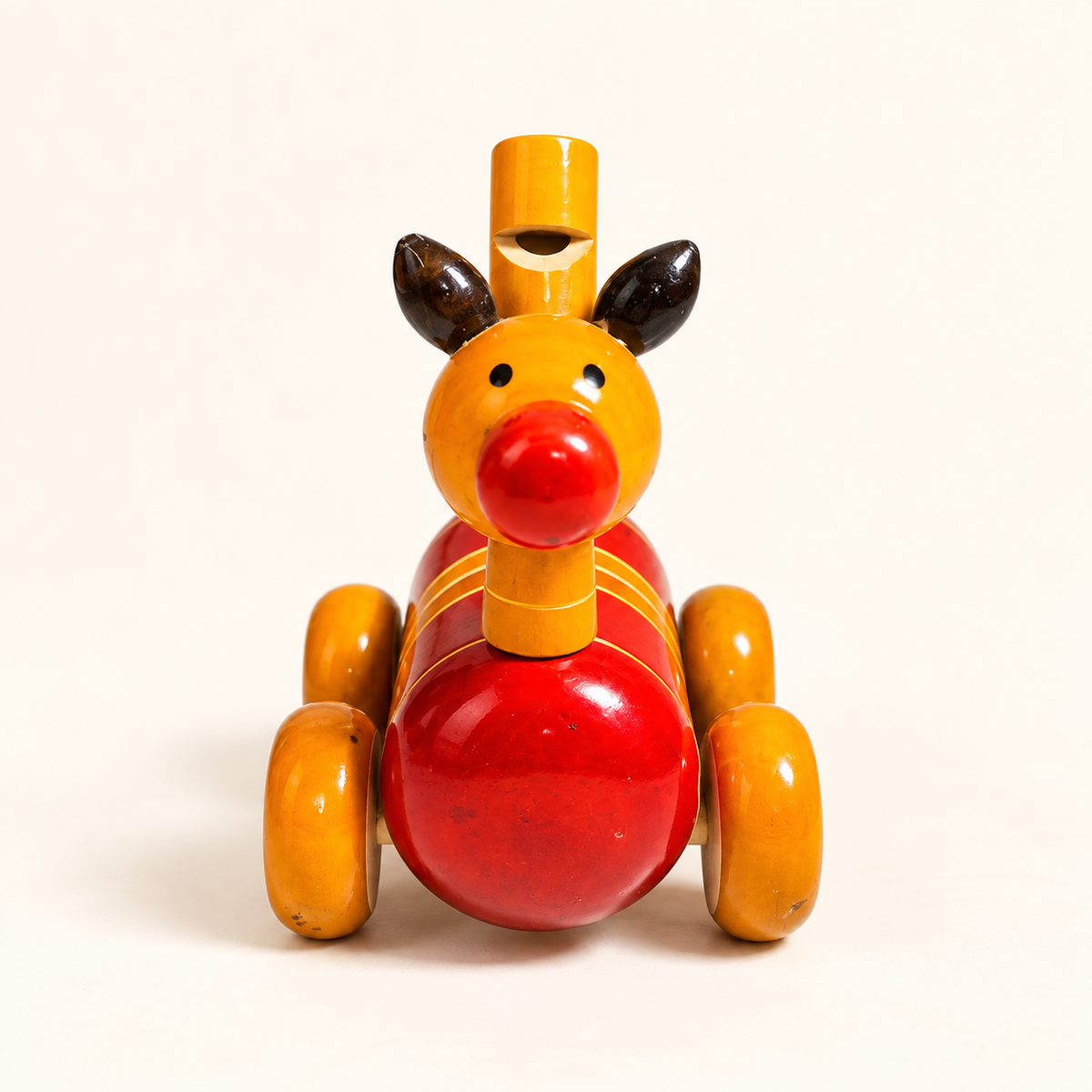 Sthula's Multicolor Wooden Dog Toy Showpiece