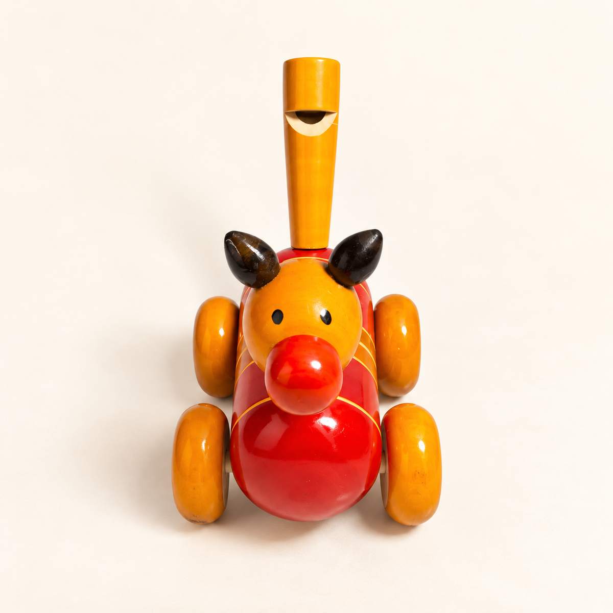 Sthula's Multicolor Wooden Dog Toy Showpiece