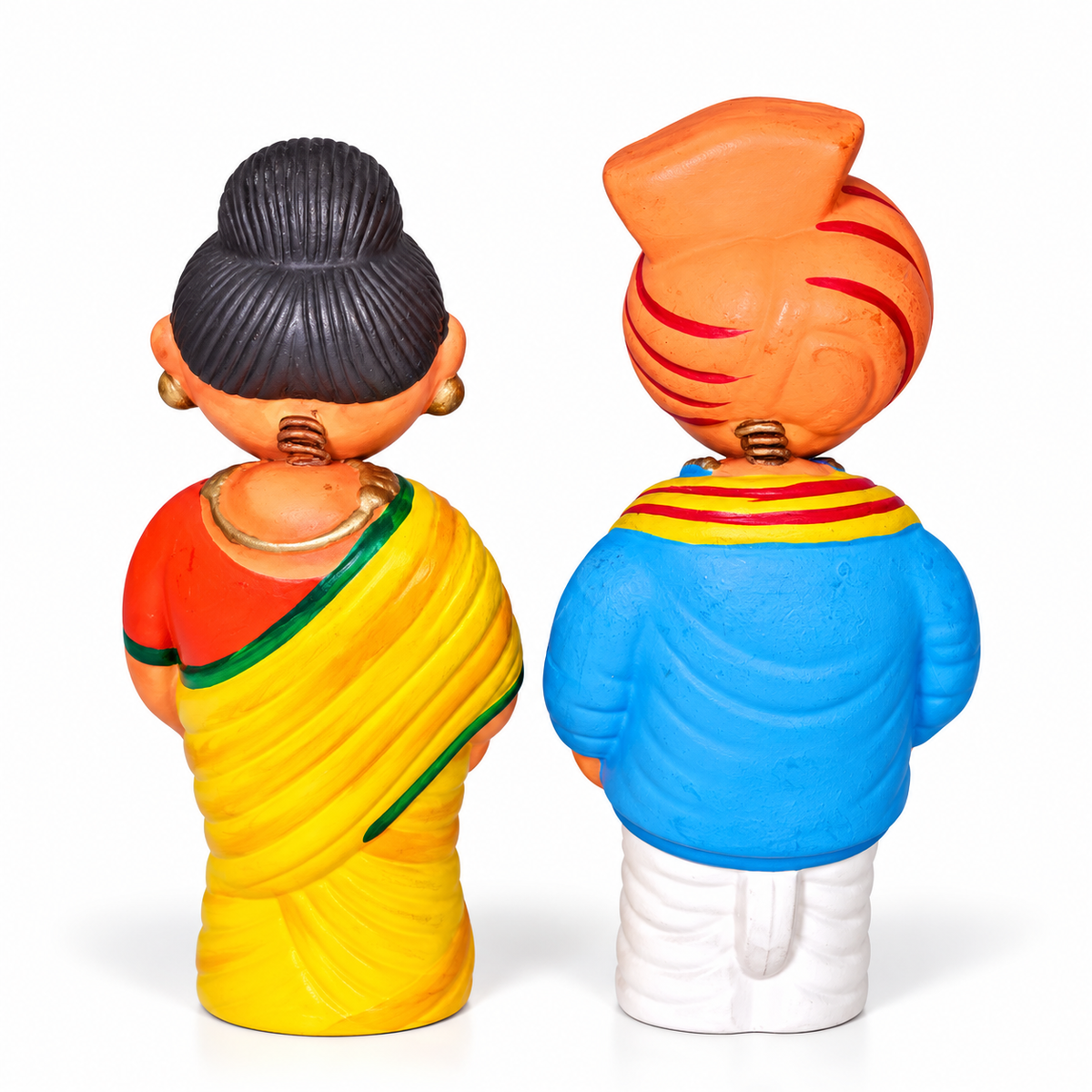 Sthula's Rajasthani Couple Multicolor Decorative Figurine Set