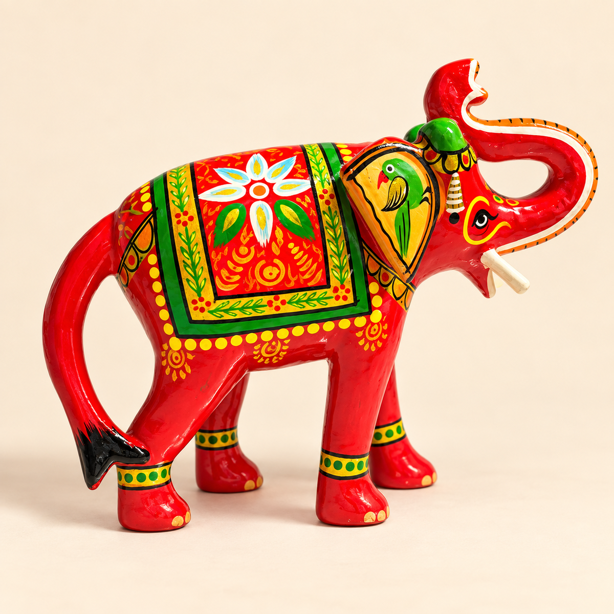 Sthula's Handmade Painted Elephant Showpiece