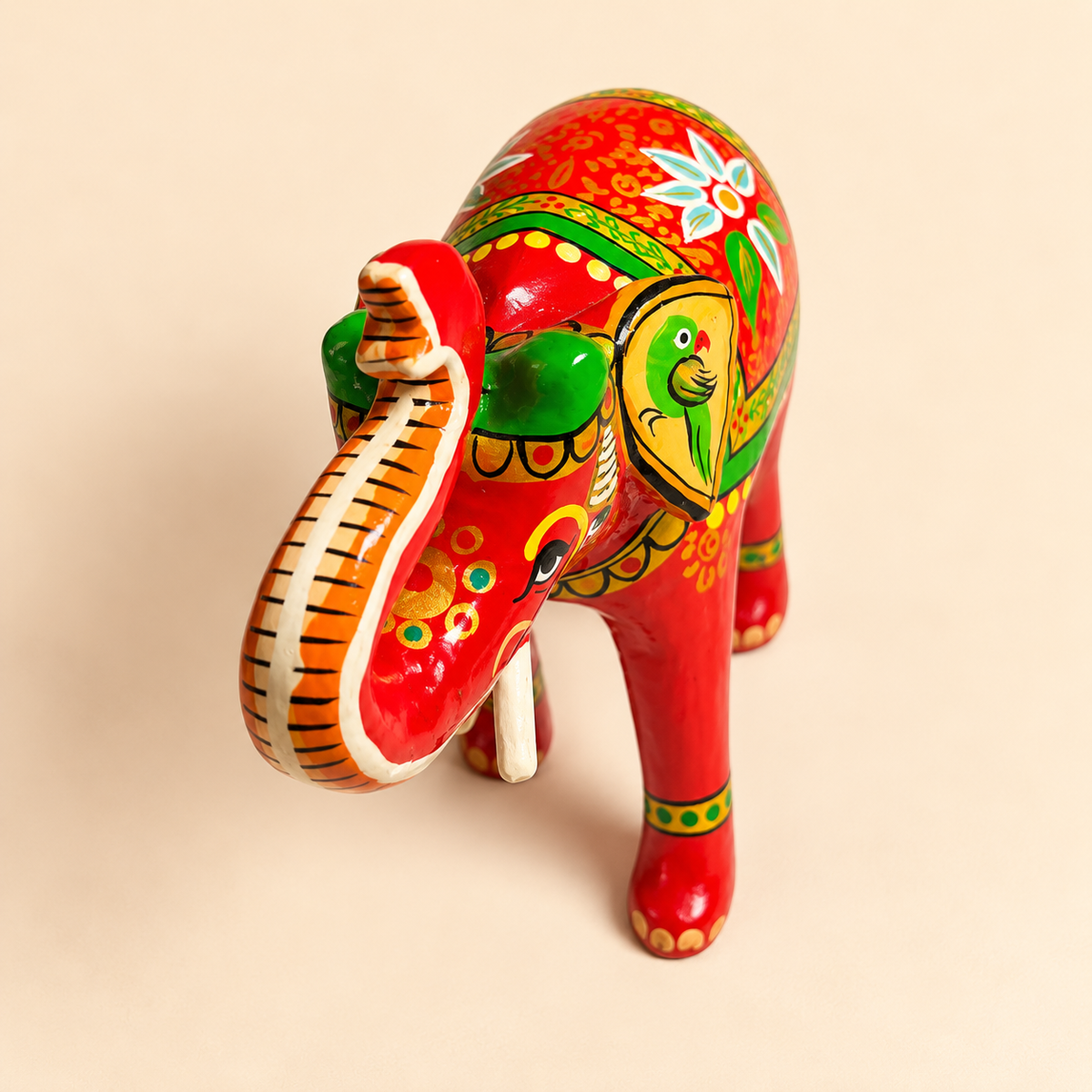 Sthula's Handmade Painted Elephant Showpiece