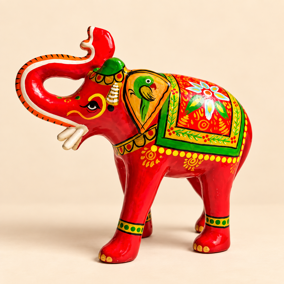 Sthula's Handmade Painted Elephant Showpiece