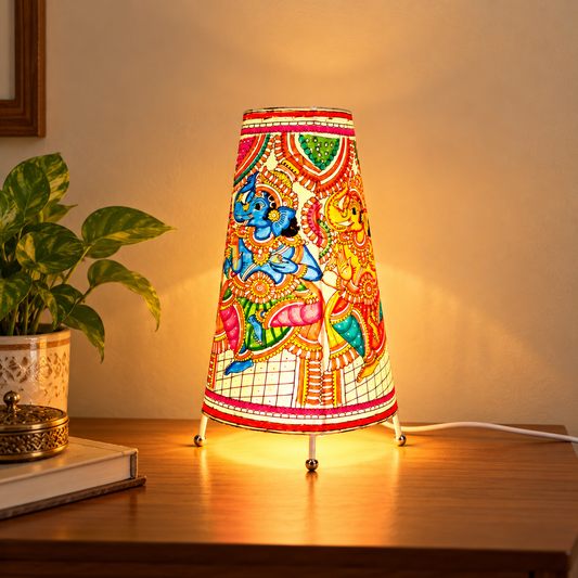 Sthula's Multicolor Elephant Folk Art Table Lamp