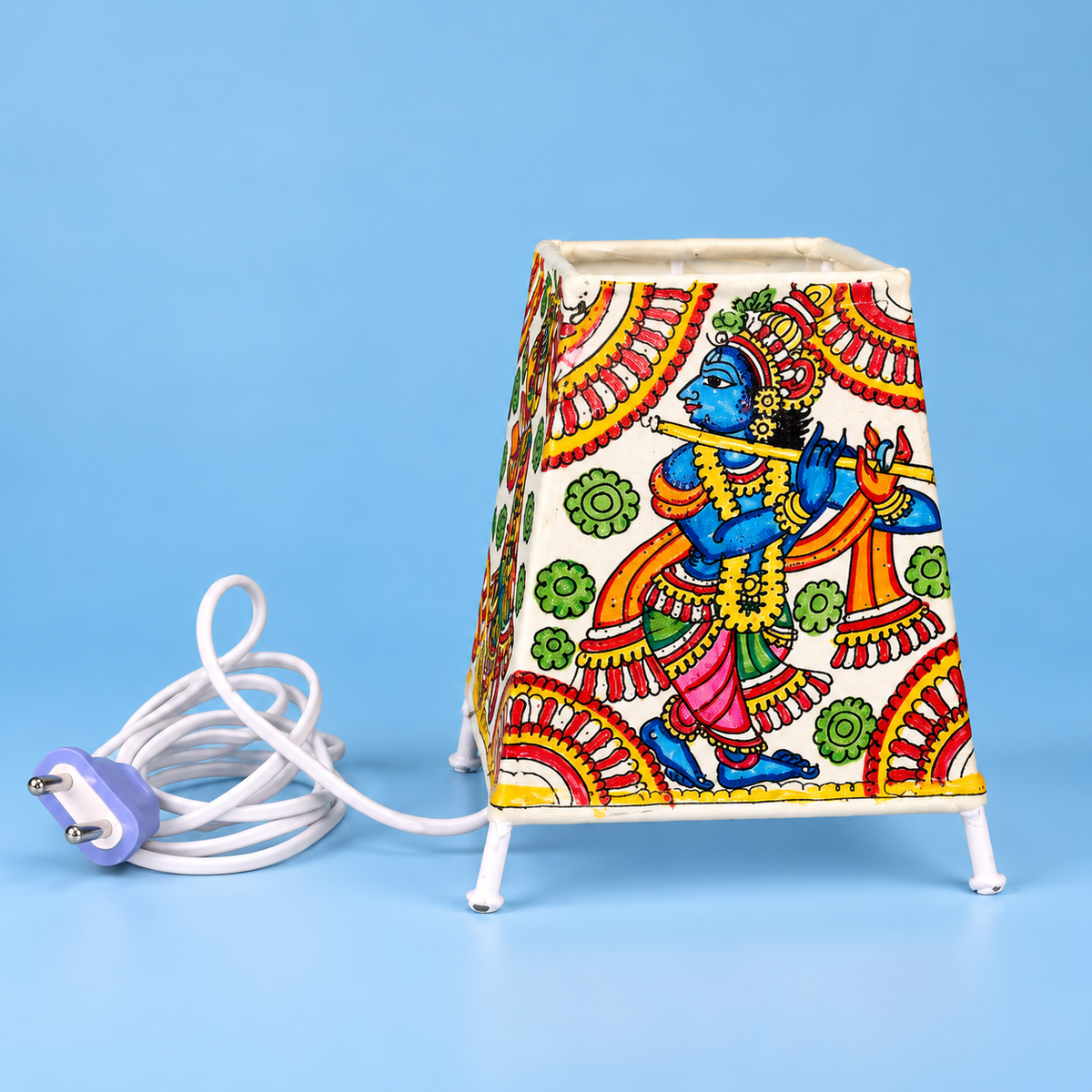 Sthula's Multicolor Radha Krishna Table Lamp