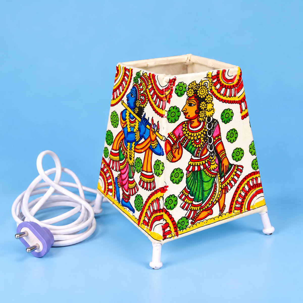 Sthula's Multicolor Radha Krishna Table Lamp