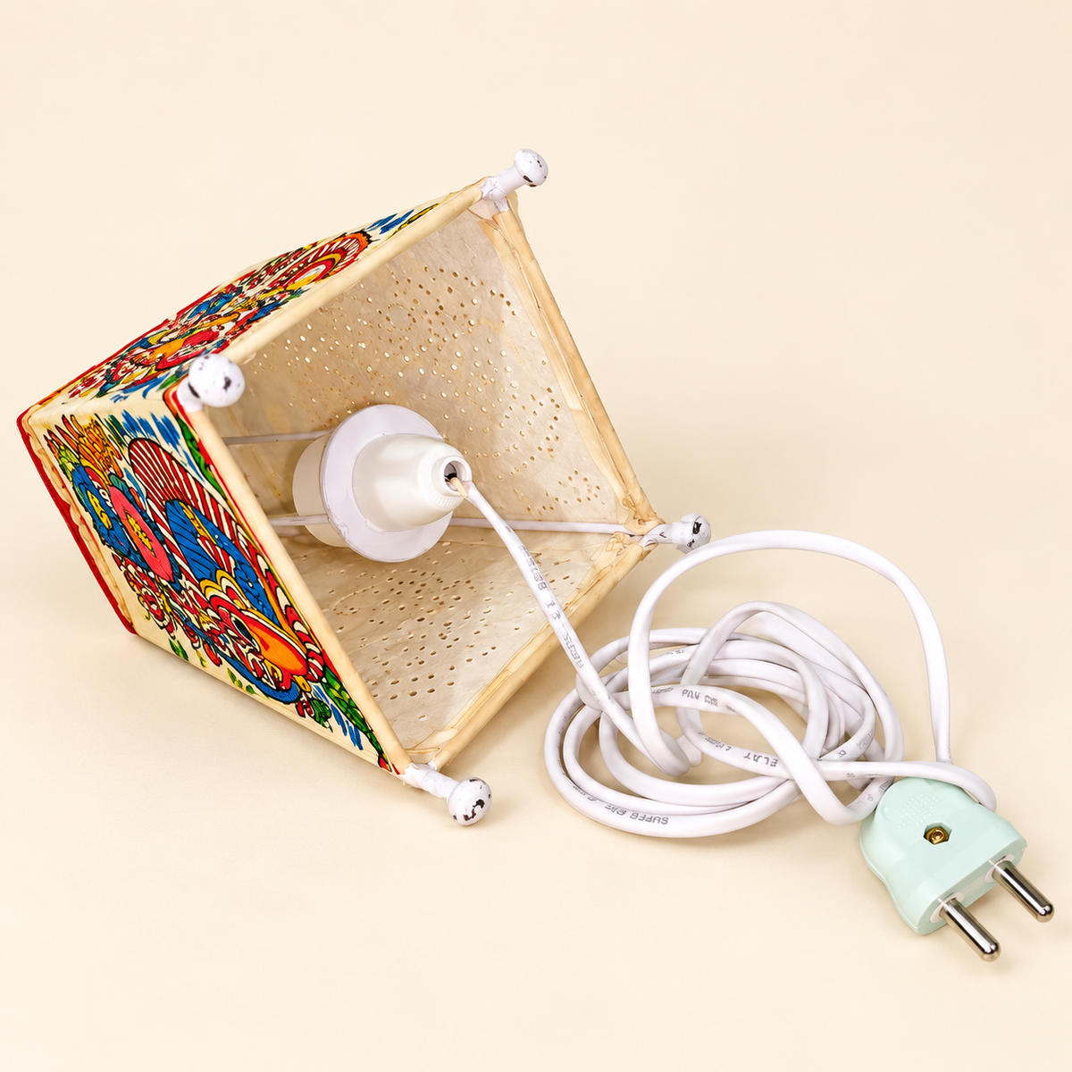 Sthula's Multicolor Fish Floral Table Lamp