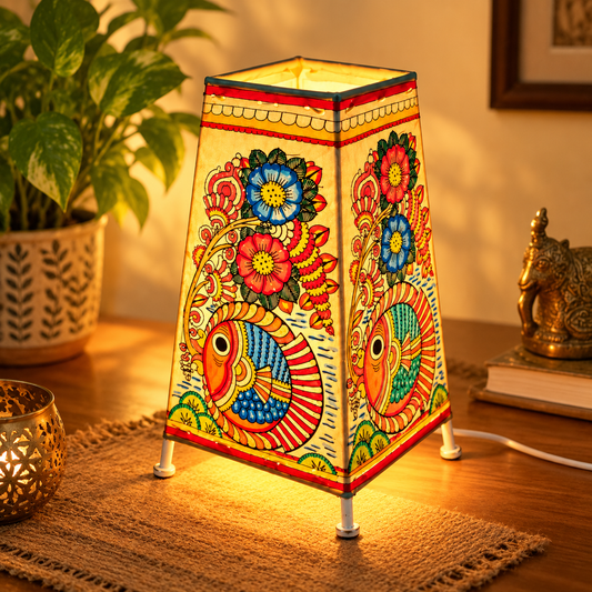 Sthula's Multicolor Fish Floral Table Lamp