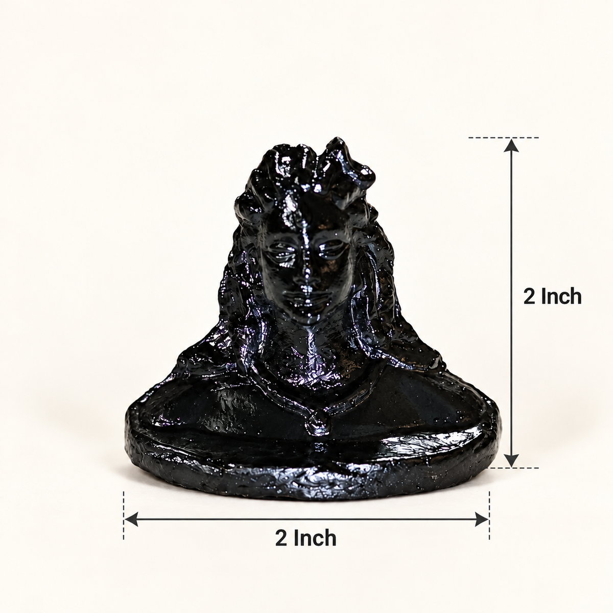 Sthula's Black Terracotta Shiva Bust Showpiece