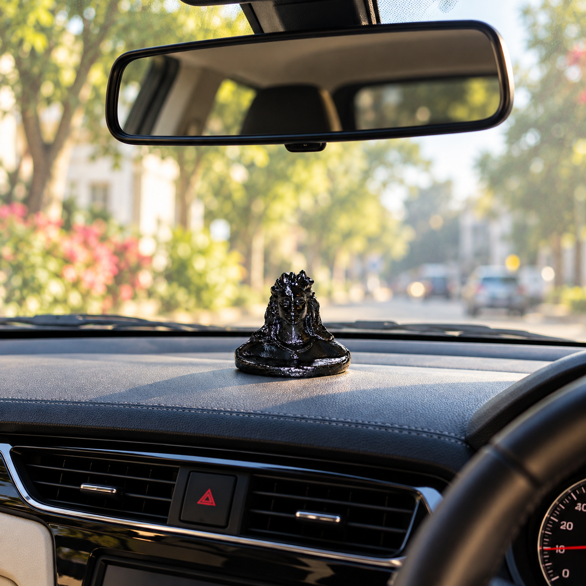 Sthula's Black Terracotta Shiva Bust Showpiece
