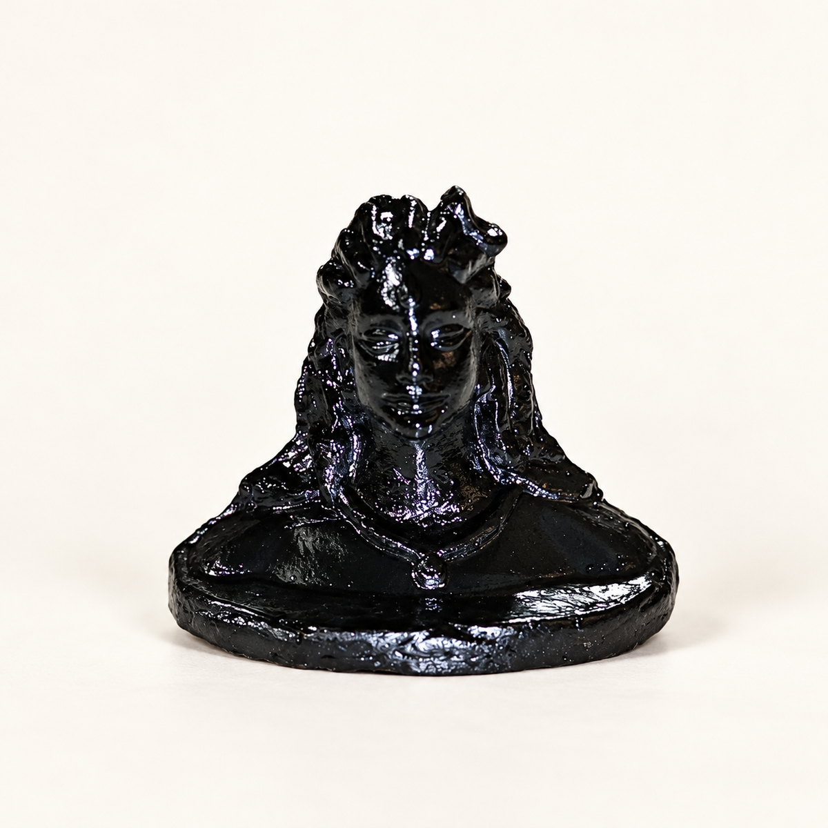 Sthula's Black Terracotta Shiva Bust Showpiece
